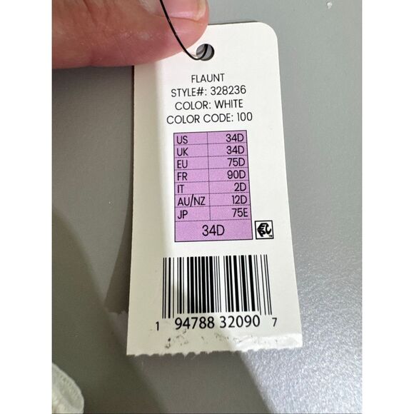 Skarlett Blue NWT Flaunt Front Close Underwire Bra White 34D - Picture 5 of 5